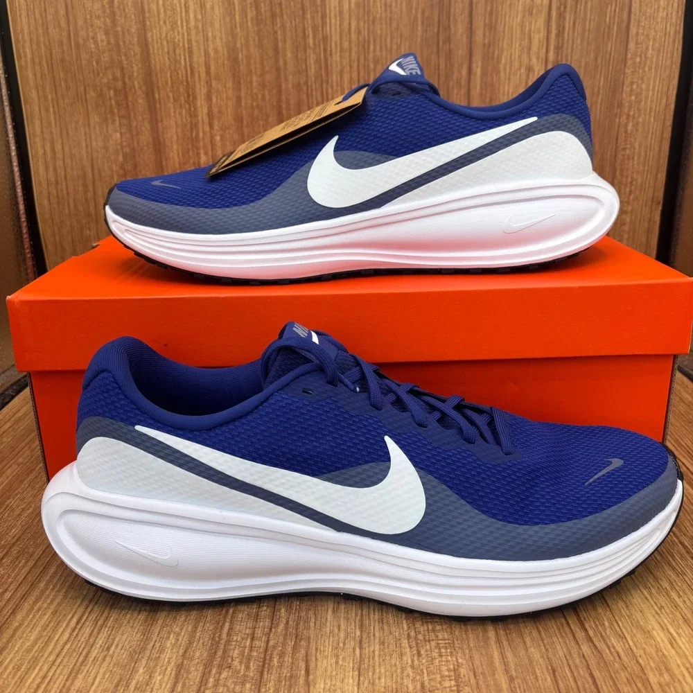 Nike Revolution 8 Running Shoes Mens 12 Blue White HJ9198-401 Sneakers NEW